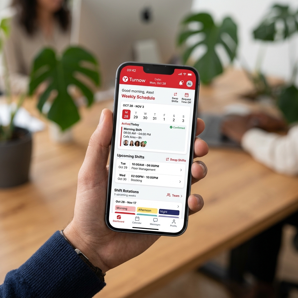 Turnow Mobile Dashboard Mockup